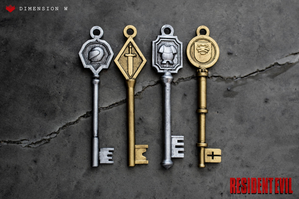 Resident Evil Mansion Keys Armor Helmet Shield & Sword Keys Dimension W