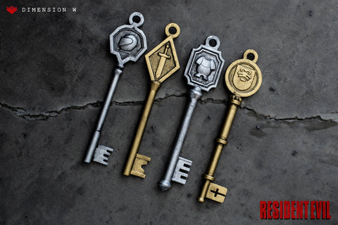 Resident Evil Mansion Keys - Armor Helmet Shield & Sword Keys